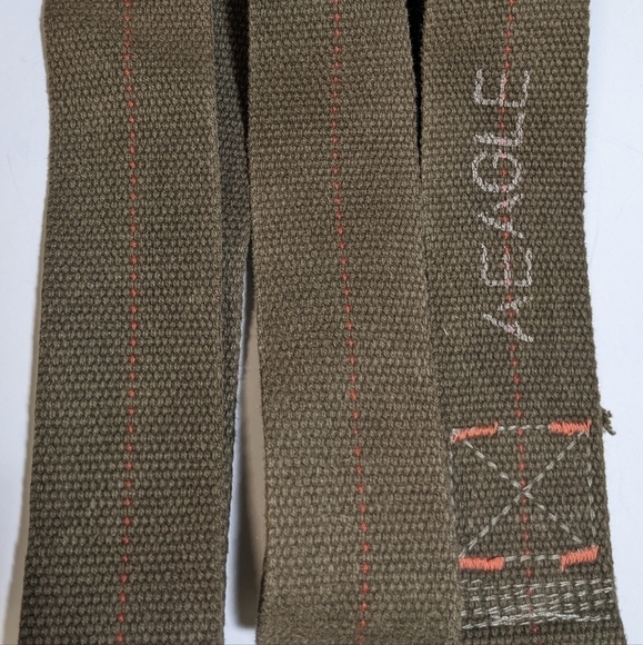 American Eagle canvas green belt military sz M/L - Picture 2 of 4